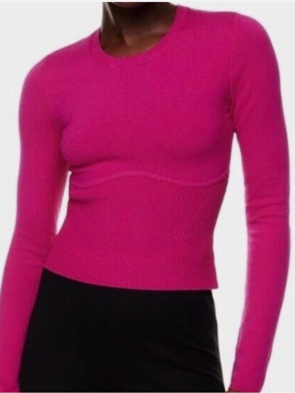 Babaton Fuchsia Long Sleeve Top